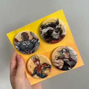 Marvel pin set 2.25”
